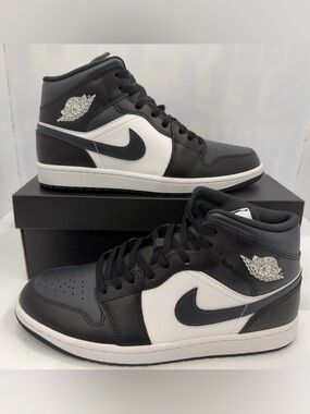 Jordan 1 Mid Off Noir Toe Men's Sneakers Size 10.5 DQ8426-010